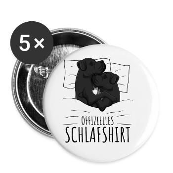 Cane Corso Schlafshirt - Buttons groß 56 mm (5er Pack) - Weiß - Vorne