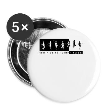 Fitness Roping - Jumping rope for women - Buttons large 2.2''/56 mm (5-pack) - white - Front