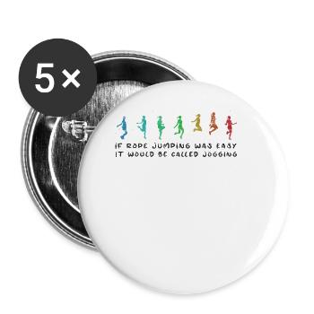 Fitness Roping - Jumping rope for women - Buttons large 2.2''/56 mm (5-pack) - white - Front