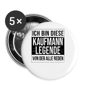 Einzelhändler Geburtstag geboren Legende Kaufmann - Buttons groß 56 mm (5er Pack) - Weiß - Vorne