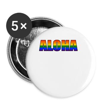 Chaque Jeck est différent! Moi aussi. Carnaval LGBTQ de Cologne - Lot de 5 grands badges (56 mm) - blanc - Devant
