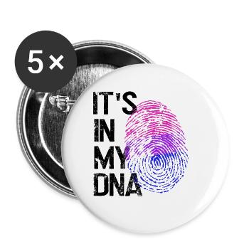 LGBTQ love in my DNA - Buttons large 2.2''/56 mm (5-pack) - white - Front