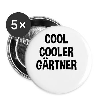 Garten Lustiger Spruch Hobby Gärtner Geschenkidee - Buttons groß 56 mm (5er Pack) - Weiß - Vorne