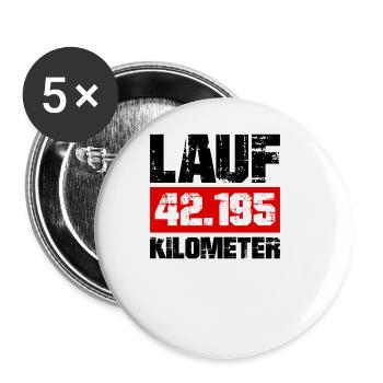 Laufen Sie 26,2 Meilen Marathon Herausforderung - Buttons groß 56 mm (5er Pack) - Weiß - Vorne