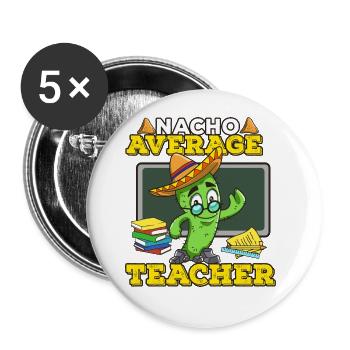 Cinco De Mayo Teacher - Buttons large 2.2''/56 mm (5-pack) - white - Front
