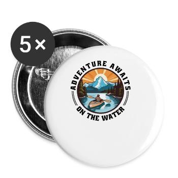 KAYAKS CANOE RAFTING BOAT Kayaking water-paddle - Buttons large 2.2''/56 mm (5-pack) - white - Front
