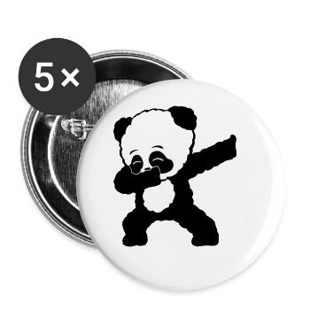 Dabbing Panda Bear Gift Ladies Men Kids - Buttons large 2.2''/56 mm (5-pack) - white - Front