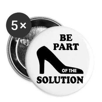 Be part of the solution - Buttons large 2.2''/56 mm (5-pack) - white - Front