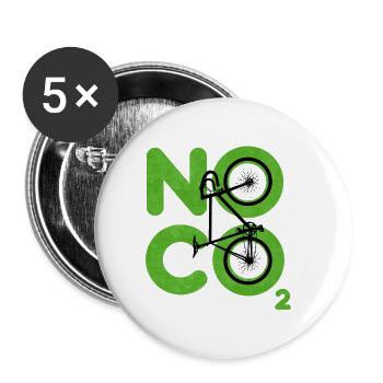 No CO2 - Buttons large 2.2''/56 mm (5-pack) - white - Front