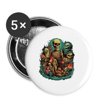 Spooky mood of Halloween - Buttons large 2.2''/56 mm (5-pack) - white - Front