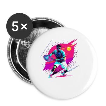 Tennis - Buttons large 2.2''/56 mm (5-pack) - white - Front
