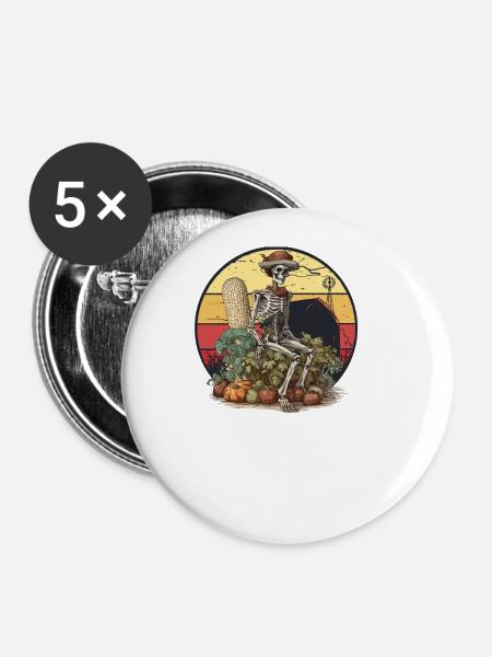 Gärtnerin Gartenpflanzen lustiges Gärtner - Buttons groß 56 mm (5er Pack) - Weiß