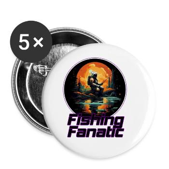 Angelfanatiker - Astronaut - Buttons groß 56 mm (5er Pack) - Weiß - Vorne