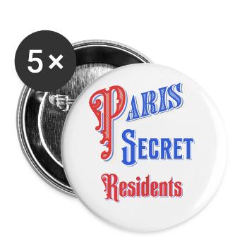 Paris Adventure Eiffel Parisian Rat Mouse Whiskers - Buttons groß 56 mm (5er Pack) - Weiß - Vorne