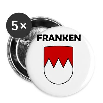 Franken im Süden - Buttons groß 56 mm (5er Pack) - Weiß - Vorne
