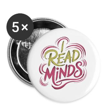 I Read Minds 16 - Buttons groß 56 mm (5er Pack) - Weiß - Vorne