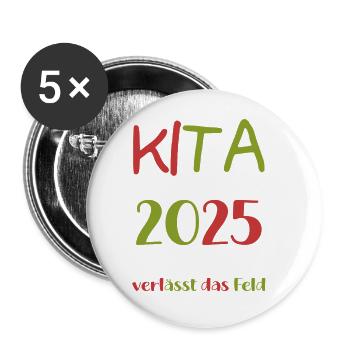 Farewell Kindergarten 2025 Gift Girls Boys - Buttons large 2.2''/56 mm (5-pack) - white - Front