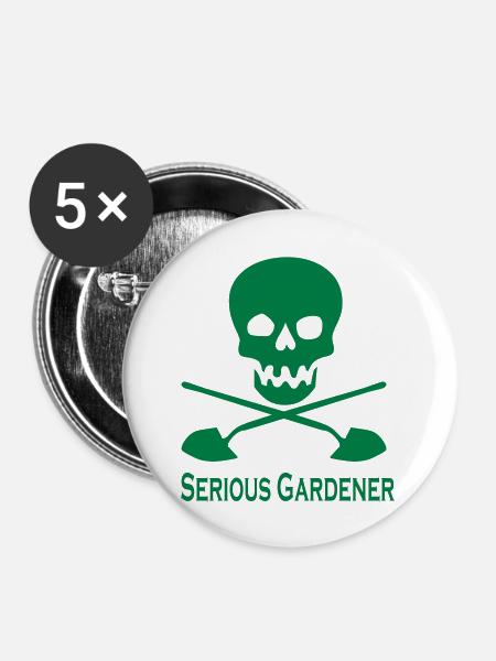 Garten - Buttons groß 56 mm (5er Pack) - Weiß