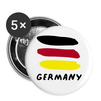 Germany - Buttons groß 56 mm (5er Pack) - Weiß - Vorne