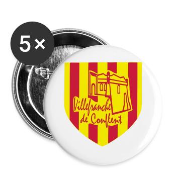 villefranche de conflent,pyrènèes orientales - Buttons groß 56 mm (5er Pack) - Weiß - Vorne