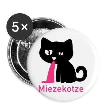 Miezekotze - Buttons groß 56 mm (5er Pack) - Weiß - Vorne