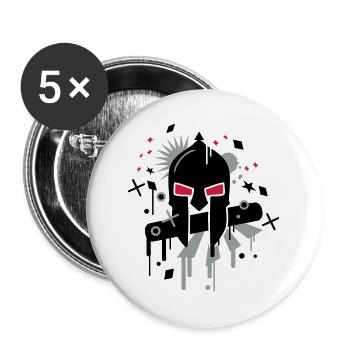 Spartan helmet - Buttons large 2.2''/56 mm (5-pack) - white - Front