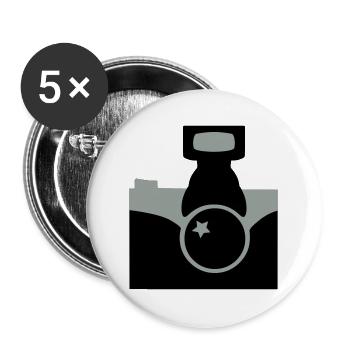 Kamera - Buttons groß 56 mm (5er Pack) - Weiß - Vorne