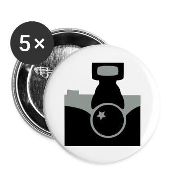 Kamera - Buttons groß 56 mm (5er Pack) - Weiß - Vorne