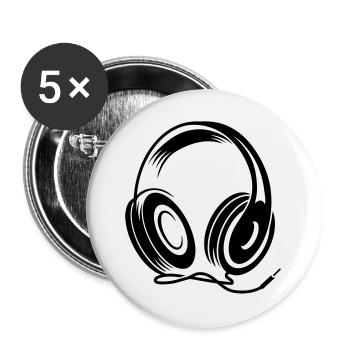 a headphone with cable - Buttons large 2.2''/56 mm (5-pack) - white - Front