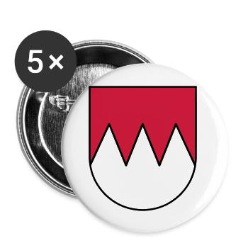 Franken - Wappen - Buttons groß 56 mm (5er Pack) - Weiß - Vorne