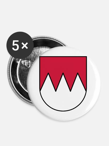 Franken - Wappen - Buttons groß 56 mm (5er Pack) - Weiß