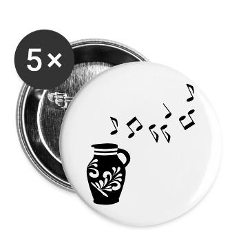 Musik Bembel Frankfurt - Buttons groß 56 mm (5er Pack) - Weiß - Vorne