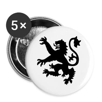 Scottish Lion - Buttons large 2.2''/56 mm (5-pack) - white - Front