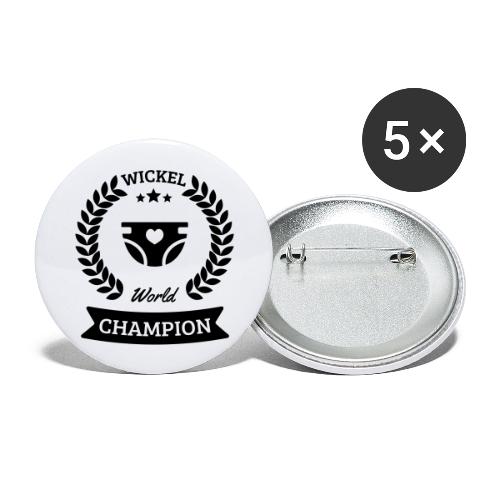 Baby Wickel World Champion - Buttons groß 56 mm (5er Pack)