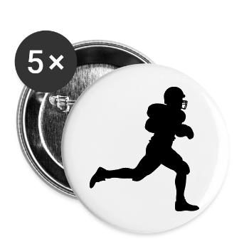 american football - Buttons large 2.2''/56 mm (5-pack) - white - Front