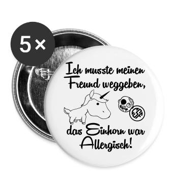 Ich musste meinen Freund weggeben Das... - Buttons groß 56 mm (5er Pack) - Weiß - Vorne