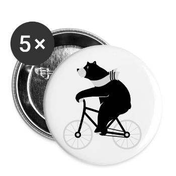 spread_baerbike - Buttons groß 56 mm (5er Pack) - Weiß - Vorne