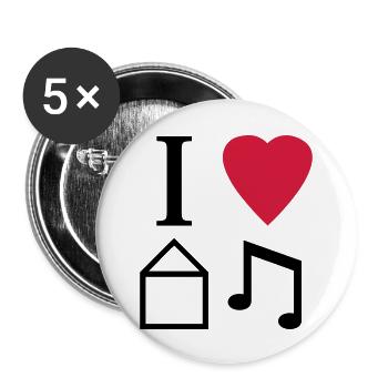 J'aime la musique de Chambre - Lot de 5 grands badges (56 mm) - blanc - Devant