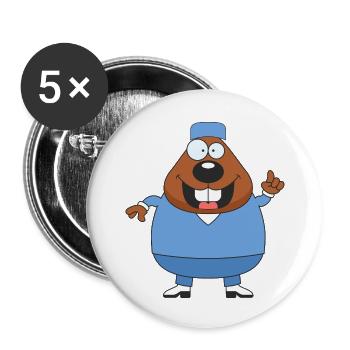 doc32 - Buttons large 2.2''/56 mm (5-pack) - white - Front