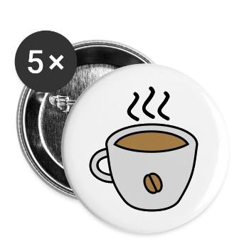 coffee - Buttons groß 56 mm (5er Pack) - Weiß - Vorne