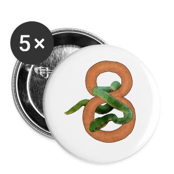 8 Geburtstag.png - Buttons groß 56 mm (5er Pack) - Weiß - Vorne