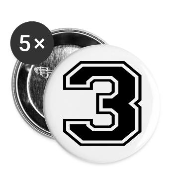 3 - Buttons groß 56 mm (5er Pack) - Weiß - Vorne