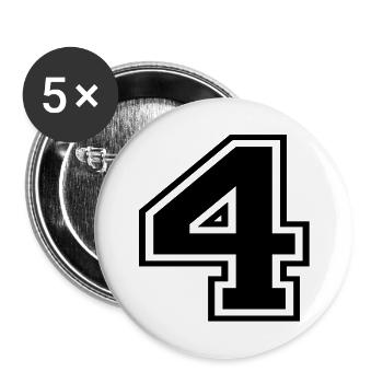 4 - Buttons groß 56 mm (5er Pack) - Weiß - Vorne