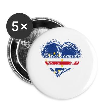 HOME ROOTS COUNTRY GIFT LOVE Cape verde - Buttons large 2.2''/56 mm (5-pack) - white - Front
