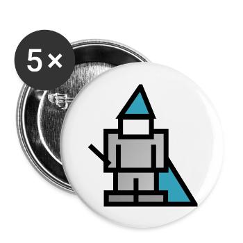 army soldier soldat knight world war weltkrieg136 - Buttons groß 56 mm (5er Pack) - Weiß - Vorne