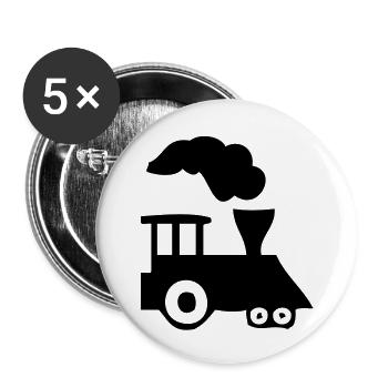 Lokomotive Bath1 - Buttons groß 56 mm (5er Pack) - Weiß - Vorne