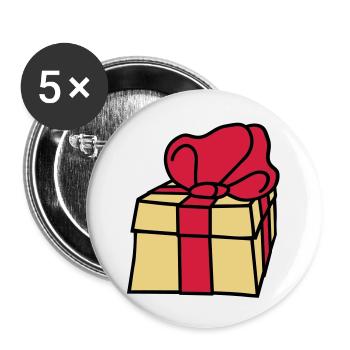 gift - Buttons large 2.2''/56 mm (5-pack) - white - Front