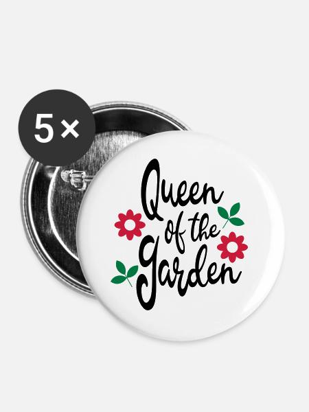 Gärtnerin - Buttons groß 56 mm (5er Pack) - Weiß