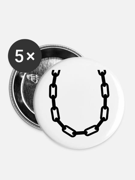 chain - Buttons groß 56 mm (5er Pack) - Weiß