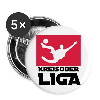 Kreisoberliga - Buttons groß 56 mm (5er Pack) - Weiß - Vorne